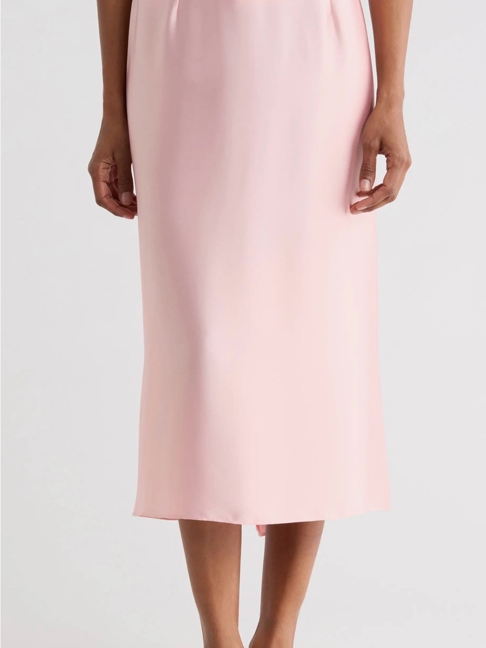 Vince Blush Pink Satin Midi Skirt